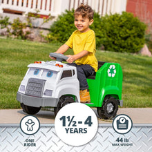 Load image into Gallery viewer, 6 Volt Real Rigs Recycling Truck with Sound Effects and 9 Accessories for Kids