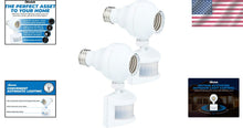 Load image into Gallery viewer, Automated Outdoor Motion Sensor Light Socket - Easy Screw-In Setup, 2 Pack
