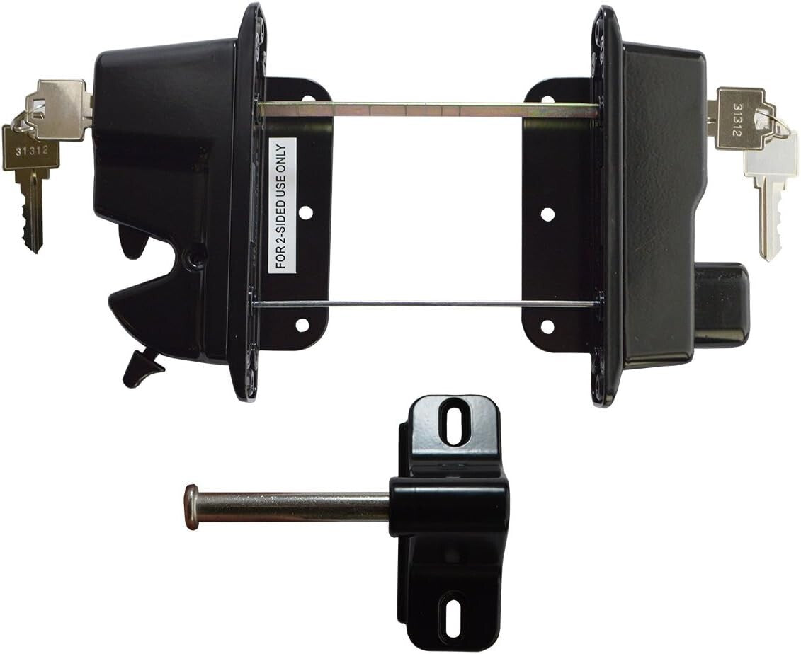 Keystone 2-Sided Lockable Zinc Diecast Gate Latch - Keyed Alike Convenience