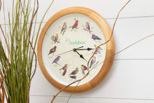 Load image into Gallery viewer, Beautiful Oak Wood Frame Singing Bird Wall Clock, Ideal for Kids' Rooms