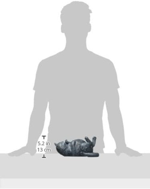 Charming Feline Sculpture - Hand-Finished Cat Figurine for Indoor/Outdoor Spaces