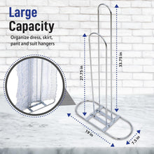 Load image into Gallery viewer, Chrome-Plated Hanger Organizer - Holds 50-75 Hangers, Space-Saving Stand
