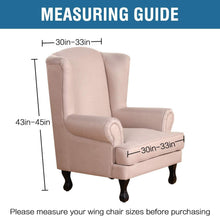 Load image into Gallery viewer, Premium 1 Piece Wing Chair Covers - Soft Stretch Fabric, Easy Care Protection