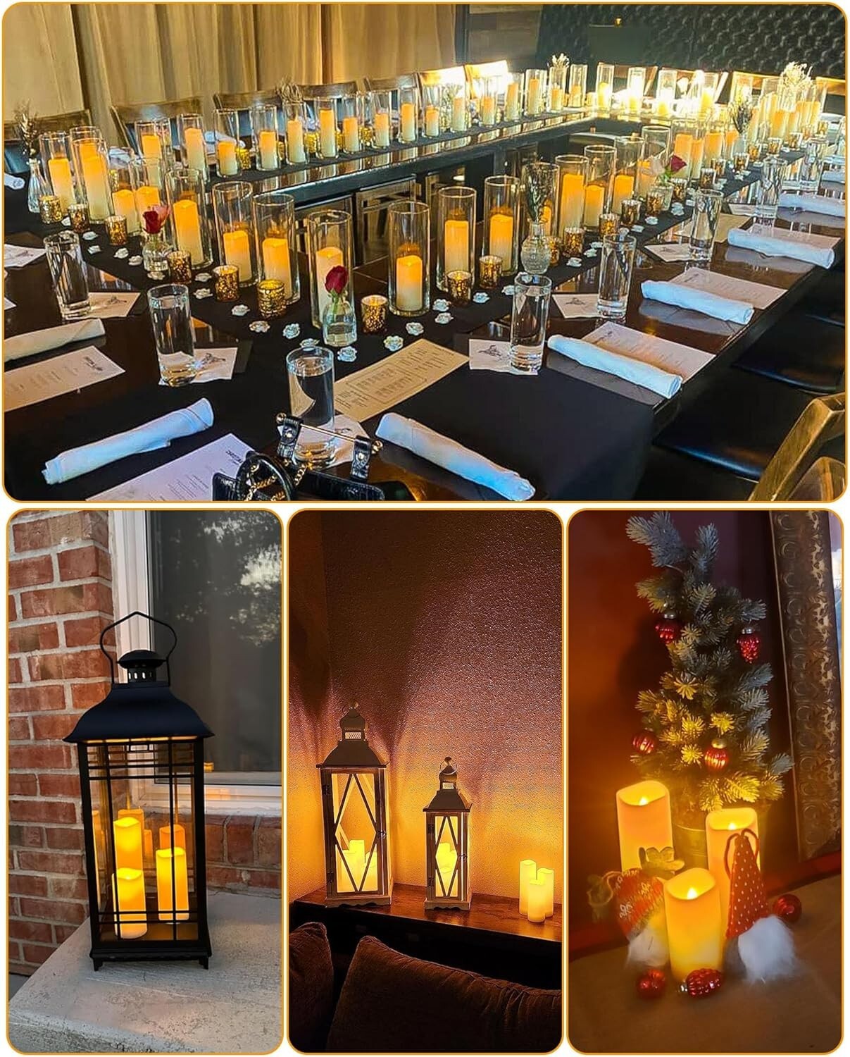 Flickering 24-Pc LED Candles with Remote & Timer for Indoor/Outdoor Elegance