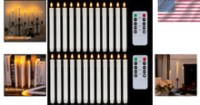Load image into Gallery viewer, Battery Operated Flameless Candles - 24 Pcs with Remote, Flickering Light Design