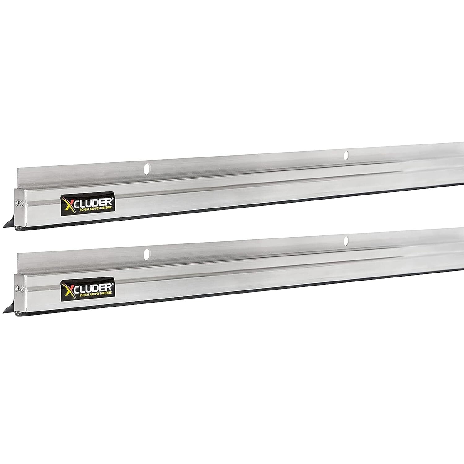 Durable 36-Inch Rodent Proof Door Sweep with Weather Seal - Aluminum Pair
