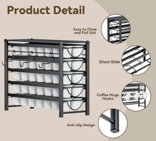 Load image into Gallery viewer, Metal Coffee Capsule Storage Drawer for 70 Pods - Space-Saving Counter Solution