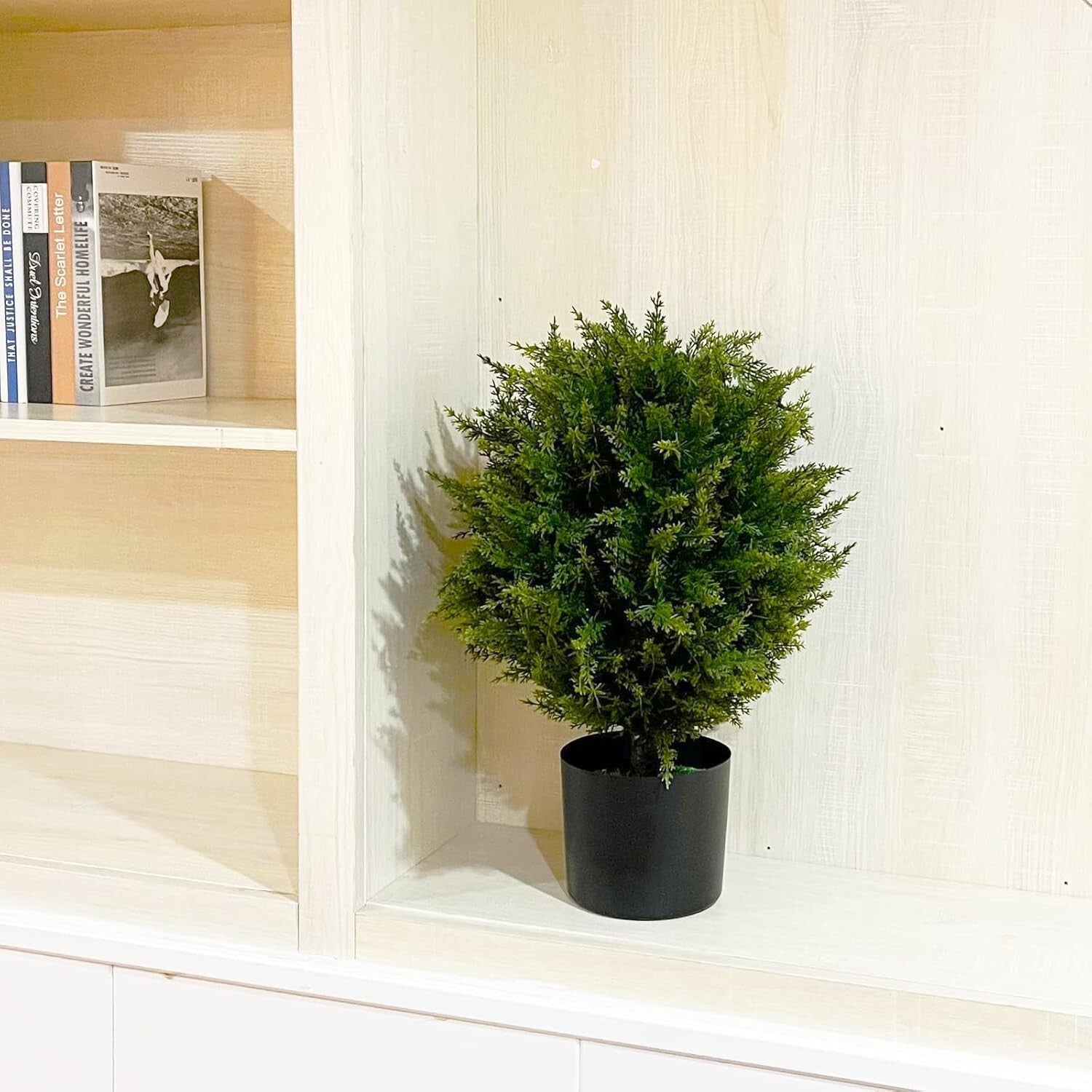 Decorative 19.7” Topiary Ball Tree Set - Weighted Pots & UV Protection Included