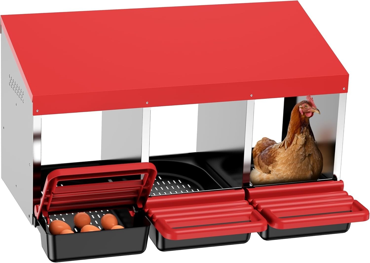 Comfortable Chicken Egg Nesting Box with Removable Tray for Easy Maintenance