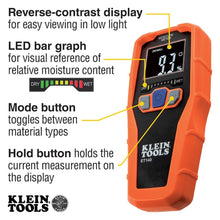 Load image into Gallery viewer, Professional Pinless Moisture Meter with Reverse-Contrast Display for Easy Use