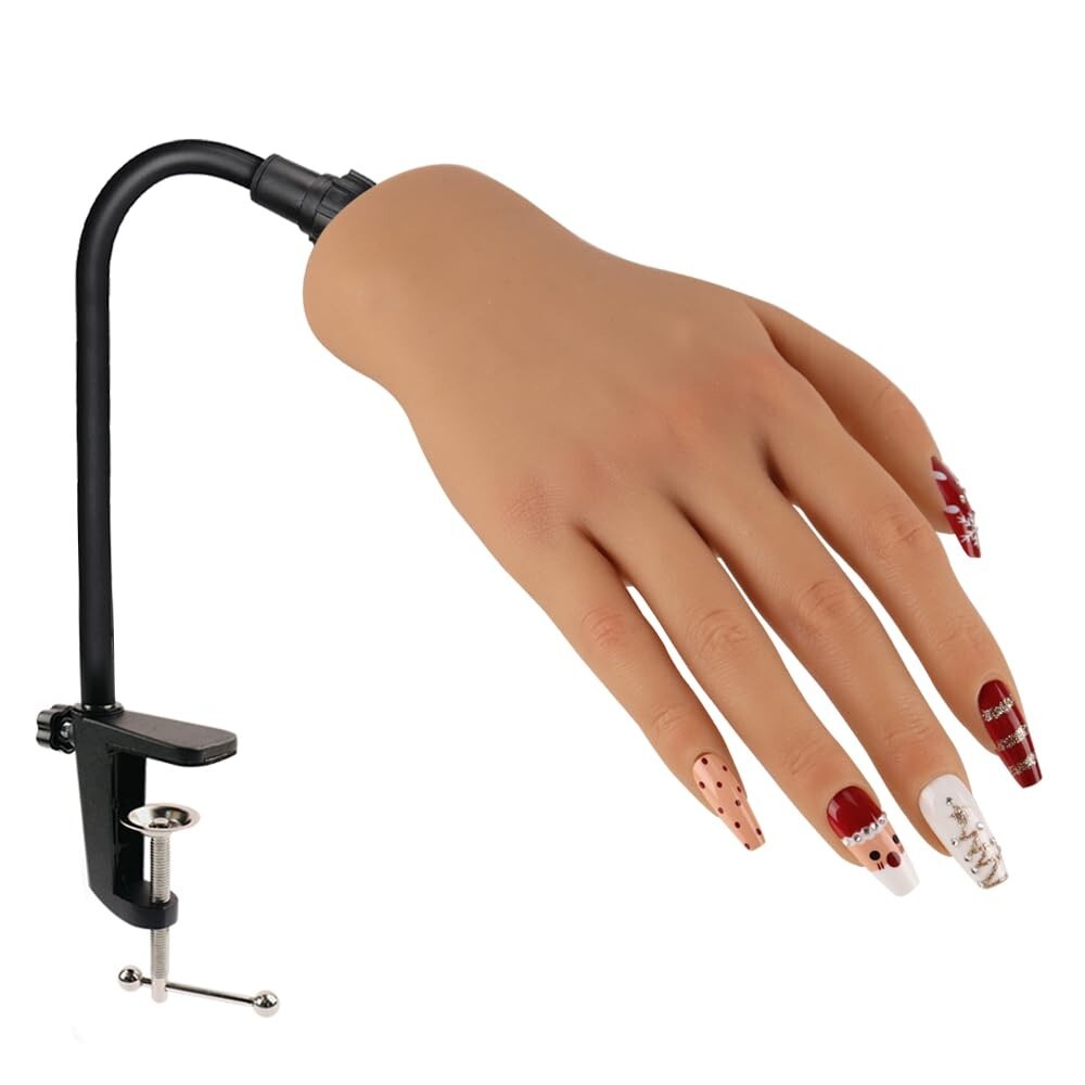 Reusable Soft Silicone Nail Training Hand: Perfect for Professional Practice