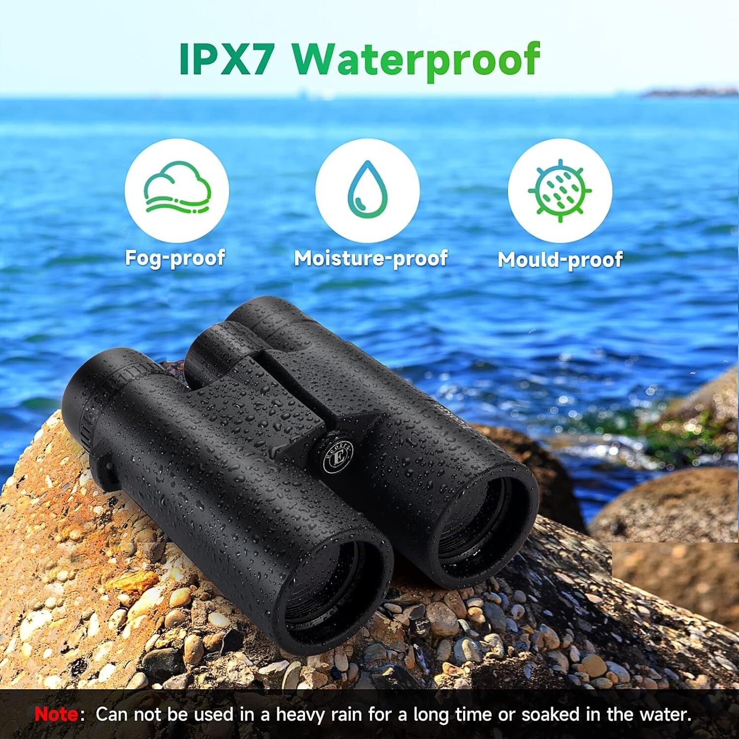 Travel-Ready 12x42 High Power Binoculars with Large Field of View for Adventures