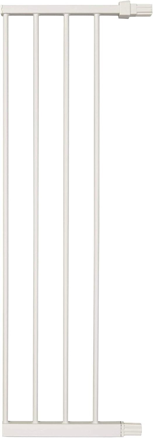 Elegant 39-Inch Tall White Steel Pet Gate - Pressure Mounted for Easy Install