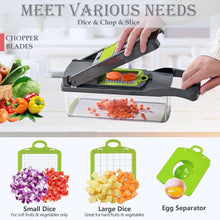 Load image into Gallery viewer, Versatile 20-in-1 Food Chopper &amp; Slicer - Stainless Steel Blades for Quick Prep