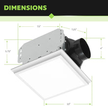 Load image into Gallery viewer, Homewerks 80 CFM Bathroom Fan with LED Light - Stylish &amp; Quiet Airflow Solution