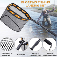 Load image into Gallery viewer, Compact &amp; Durable Rubber Coated Fishing Net - Safe Catch for All Fish Types