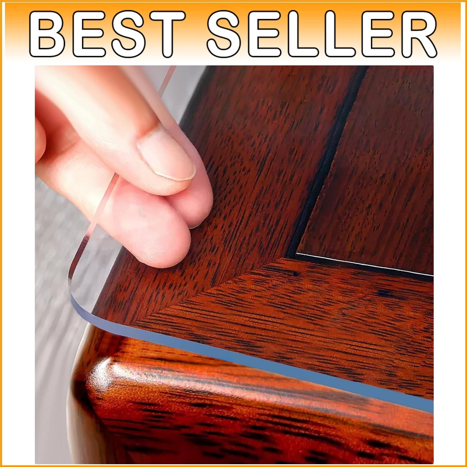 Customized 42x60 Inch Non-Slip Table Cover - Clear Protection for Dining & More