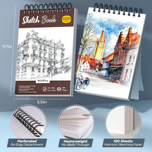 Load image into Gallery viewer, 58 PCS Premium Art Supplies Kit with Leather Case – All-in-One Drawing Tool Set