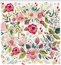 Load image into Gallery viewer, Water-Resistant Spring Floral Shower Curtain - 69"W x 84"L with Bold Graphics