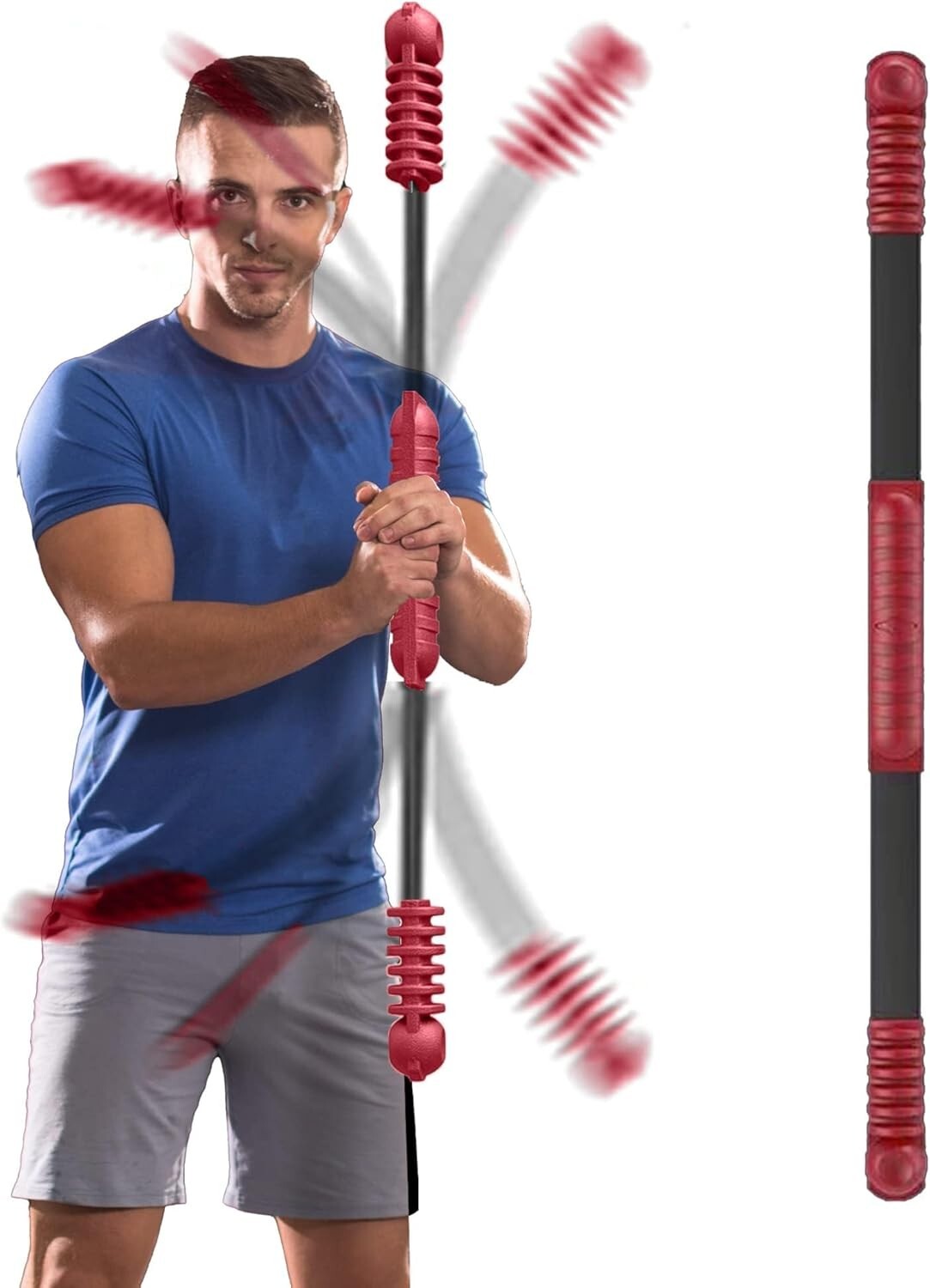 Elastic Fitness Bar - Multi-Functional Workout Stick for Home Gym Training