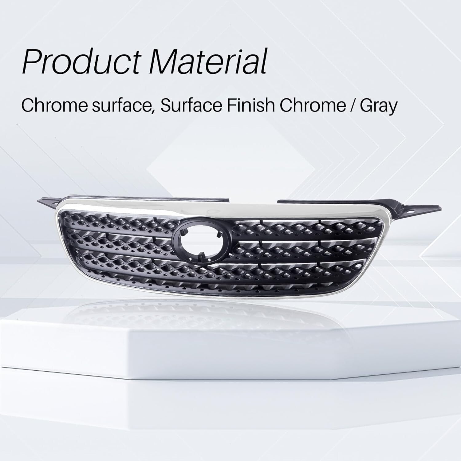 Durable Gray Grille Compatible with 2005-2008 Corolla - Non-Destructive Install