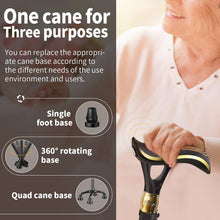 Load image into Gallery viewer, Multi-Purpose Telescopic Walking Cane - Adjustable Height with Emergency Alarm