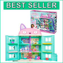 Load image into Gallery viewer, Colorful Gabby’s Purrfect Dollhouse: Explore 4 Floors with 15 Pieces Included