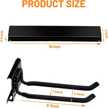Load image into Gallery viewer, Customizable Garage Organization Wall Rack with 6 Heavy Duty Hooks - Space Saver