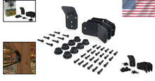 Load image into Gallery viewer, Heavy-Duty 45° Steel Angle Brackets - Black Powder Coated for Ultimate Strength