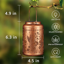 Load image into Gallery viewer, Waterproof Solar Lanterns - Hummingbird Hanging Lights for Garden Gifts 2PK