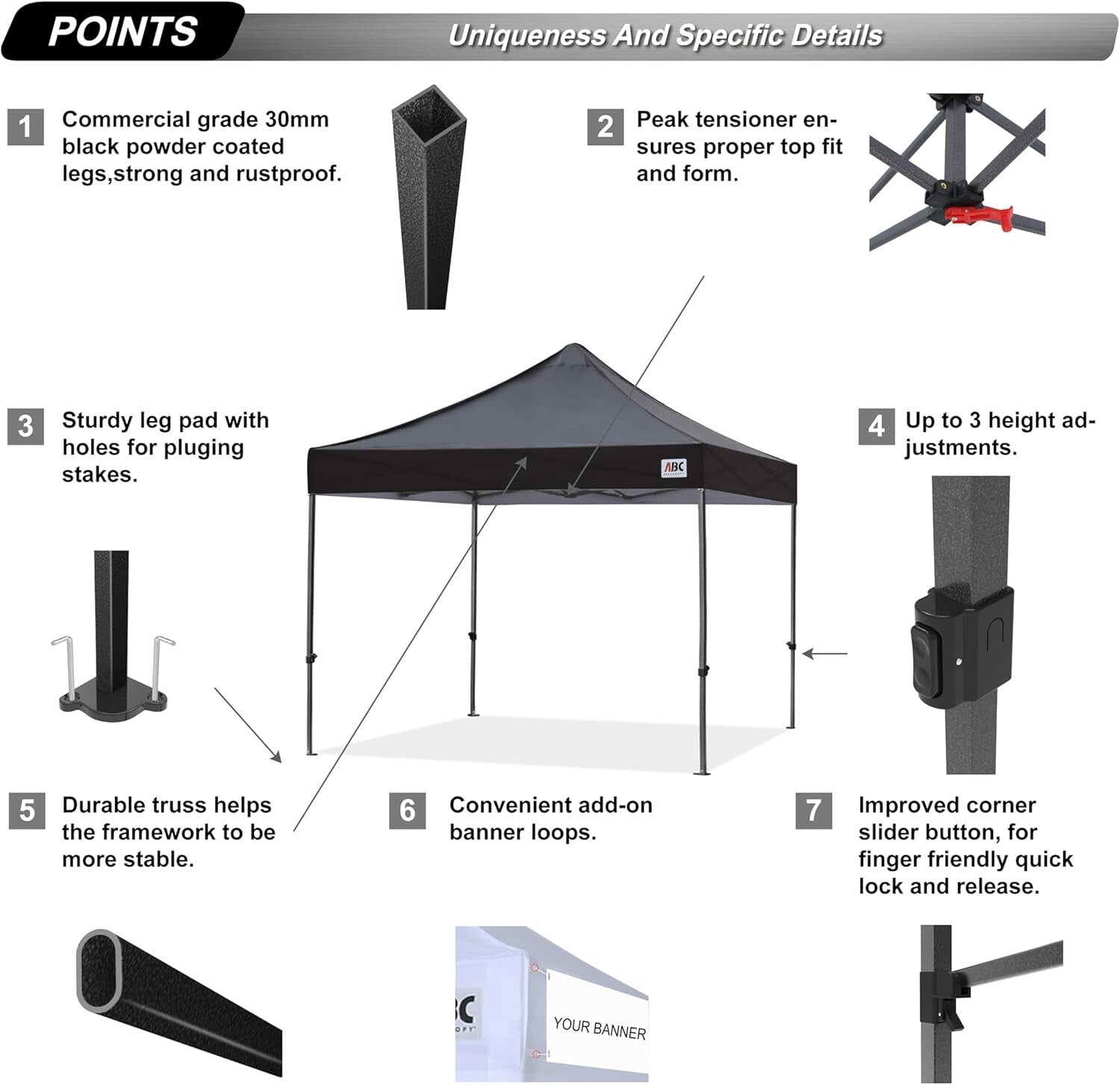 10x10 Outdoor Canopy Tent with UV Protection - Perfect for Events and Parties