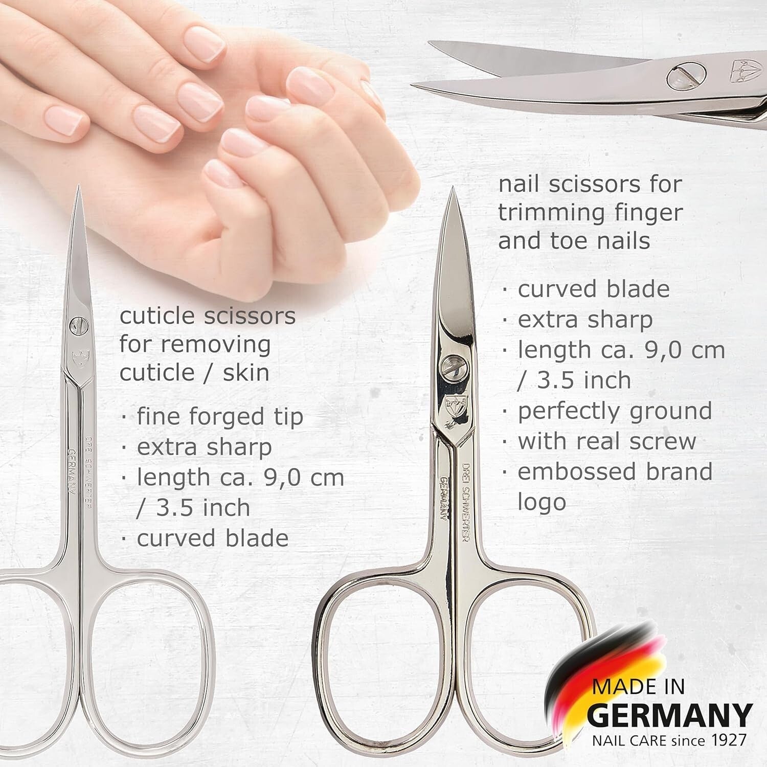 German Engineering 8-Piece Nail Care Set - Travel Friendly with Stylish Case