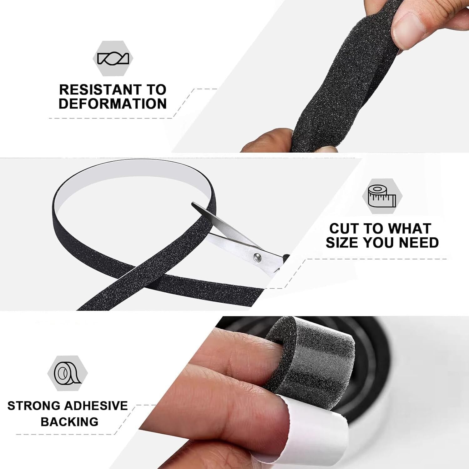 Customizable Foam Insulation Tape - Durable 197ft Weather Stripping for Home Use