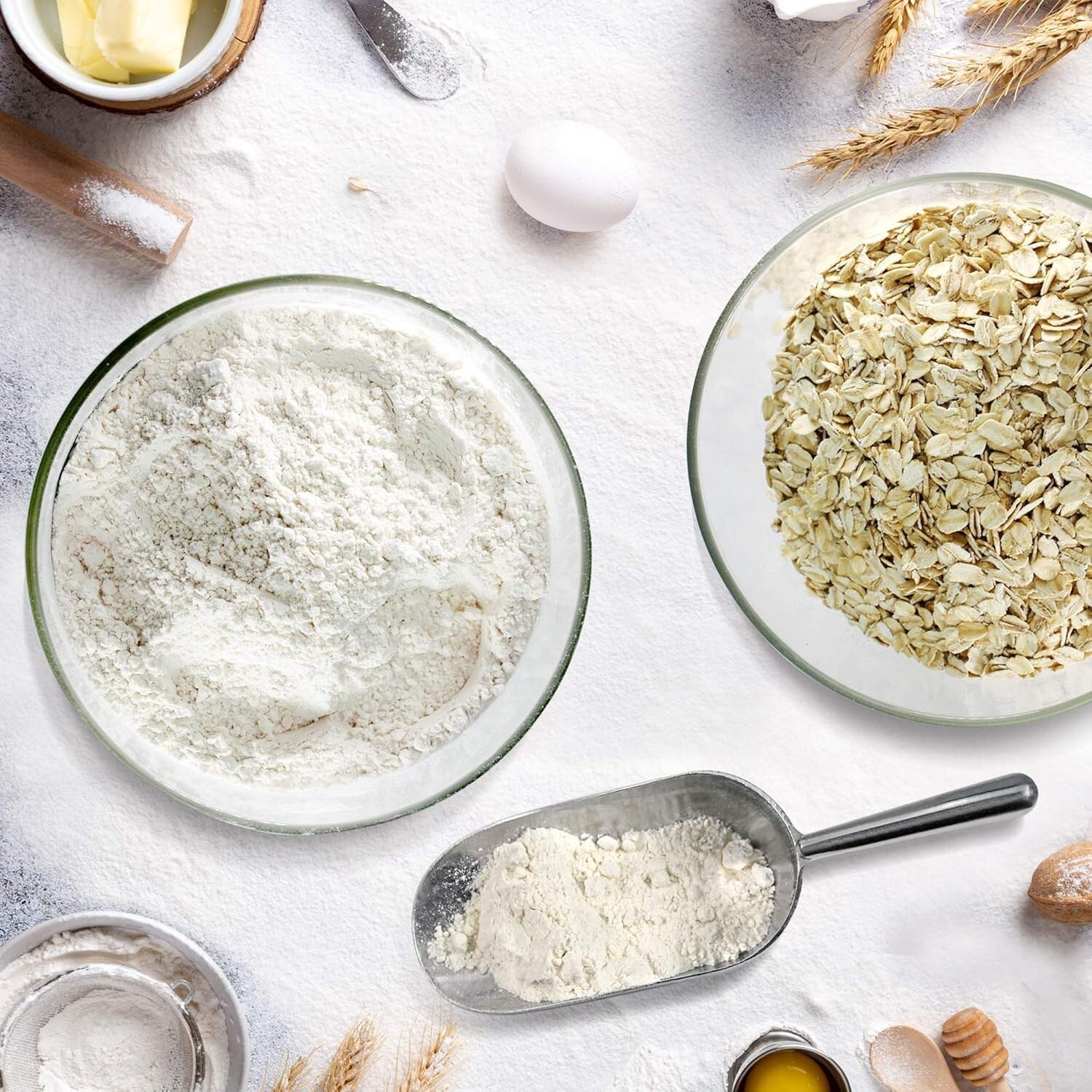 Eco-Friendly 100oz Glass Jars with Bamboo Lids - Perfect for Pantry Organization