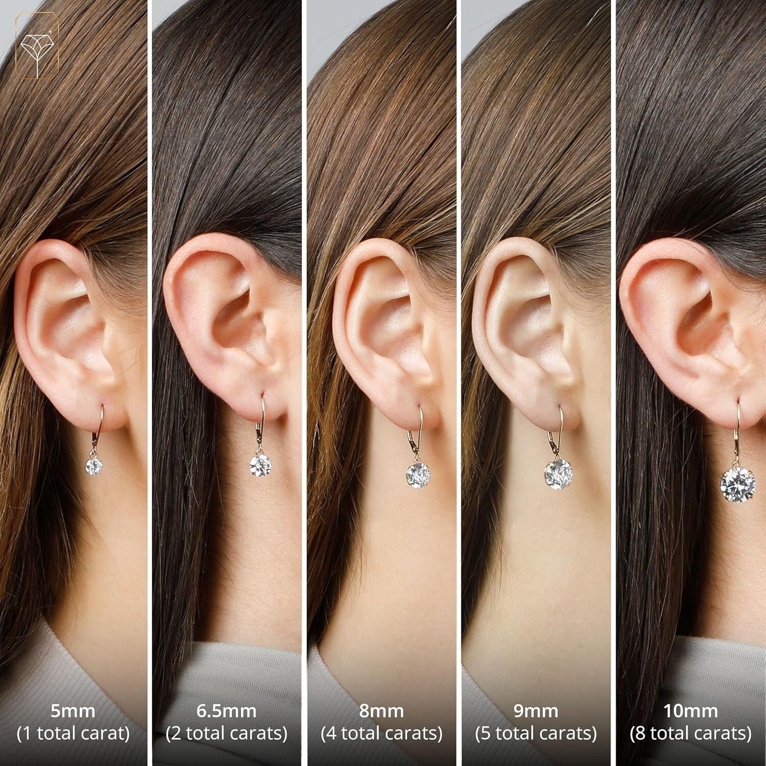 Stunning 1 CT.TW Cubic Zirconia Dangle Earrings in 14k Gold - Lifetime Guarantee