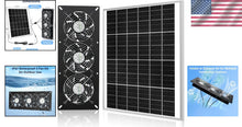 Load image into Gallery viewer, 3500 RPM Solar Powered 3-Fan Kit with 25W Panel for Outdoor Air Circulation