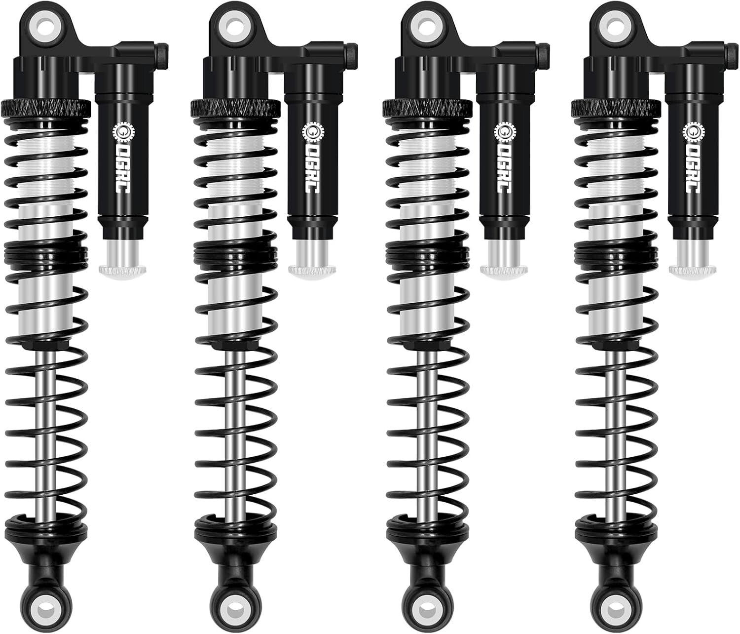 Lightweight 4-Piece 100mm Aluminum Shock Absorbers for RC Crawler Modifications