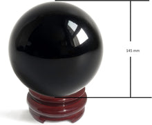 Load image into Gallery viewer, Polished Black Obsidian Crystal Ball for Energy Work, Feng Shui &amp; Decorative Use
