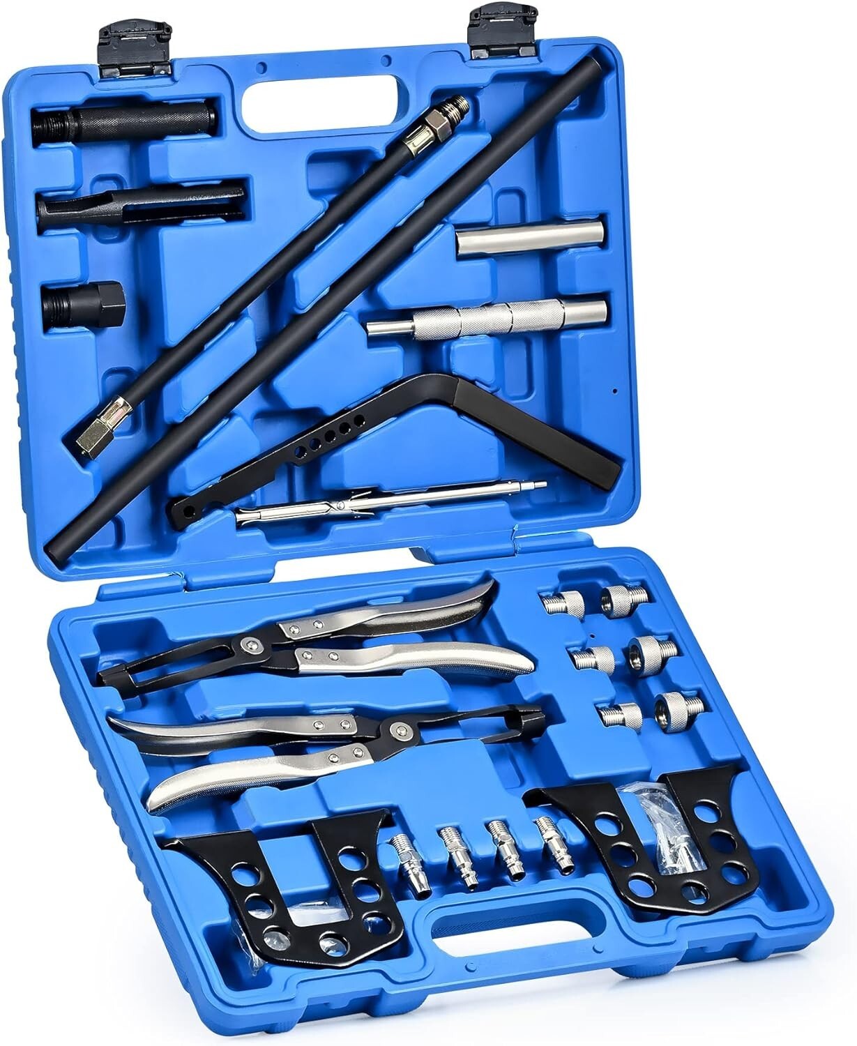 Universal Heavy-Duty Engine Valve Spring Compressor Tool with Storage Case