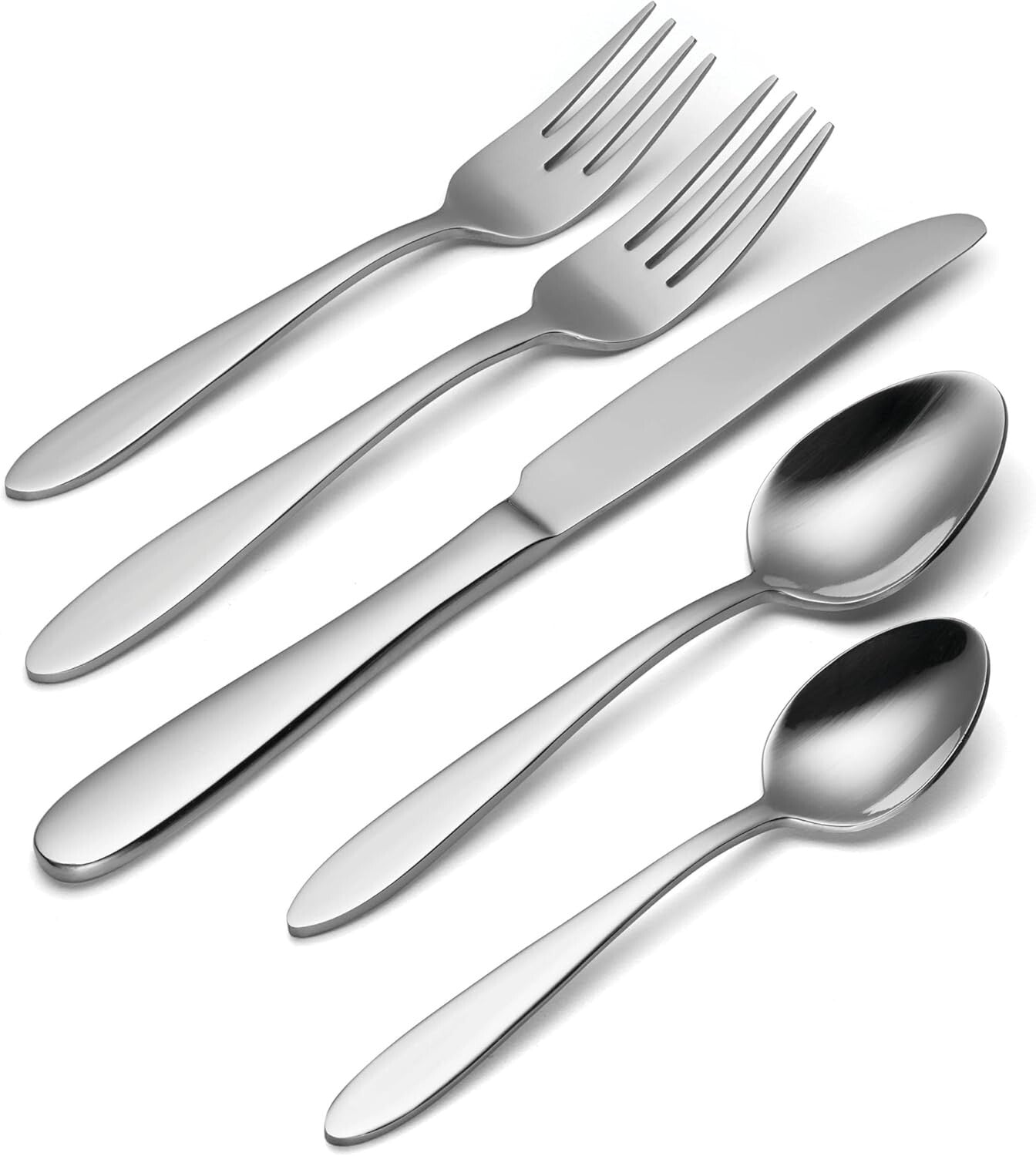 Elegant 20-Piece Flatware Set for 4 - Durable Stainless Steel, Dishwasher Safe
