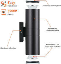 Load image into Gallery viewer, Energy Efficient IP65 Waterproof Outdoor LED Cylinder Lights - 12W Warm White