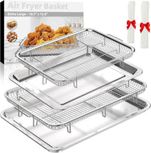 Load image into Gallery viewer, Healthier Cooking Air Fryer Basket Set with 60 PCS Parchment Paper Included