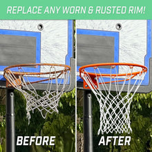Load image into Gallery viewer, Versatile 18" Basketball Rim with Net - Indoor/Outdoor Use - Lightweight Design