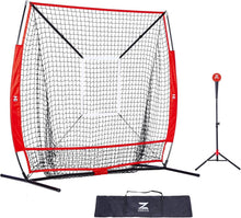 Load image into Gallery viewer, Knotless Polyester Baseball Net &amp; Adjustable Tee for Indoor/Outdoor Training Fun