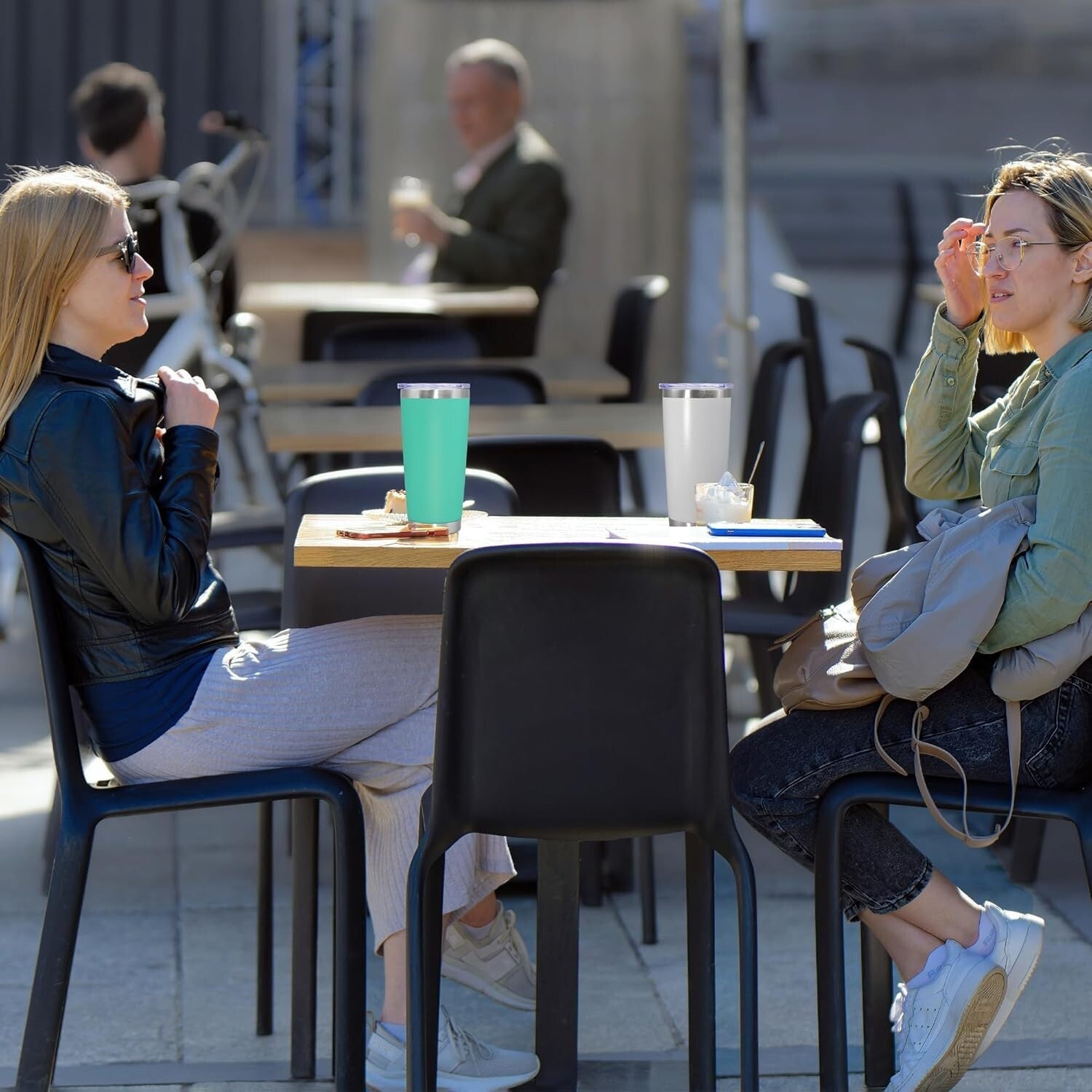 20 oz Double Wall Insulated Stainless Steel Travel Mugs - Set of 8 for Hot/Cold