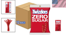 Load image into Gallery viewer, Kosher Zero Sugar Twists - 12 Bags of Strawberry Licorice Style Candy, 5oz Each