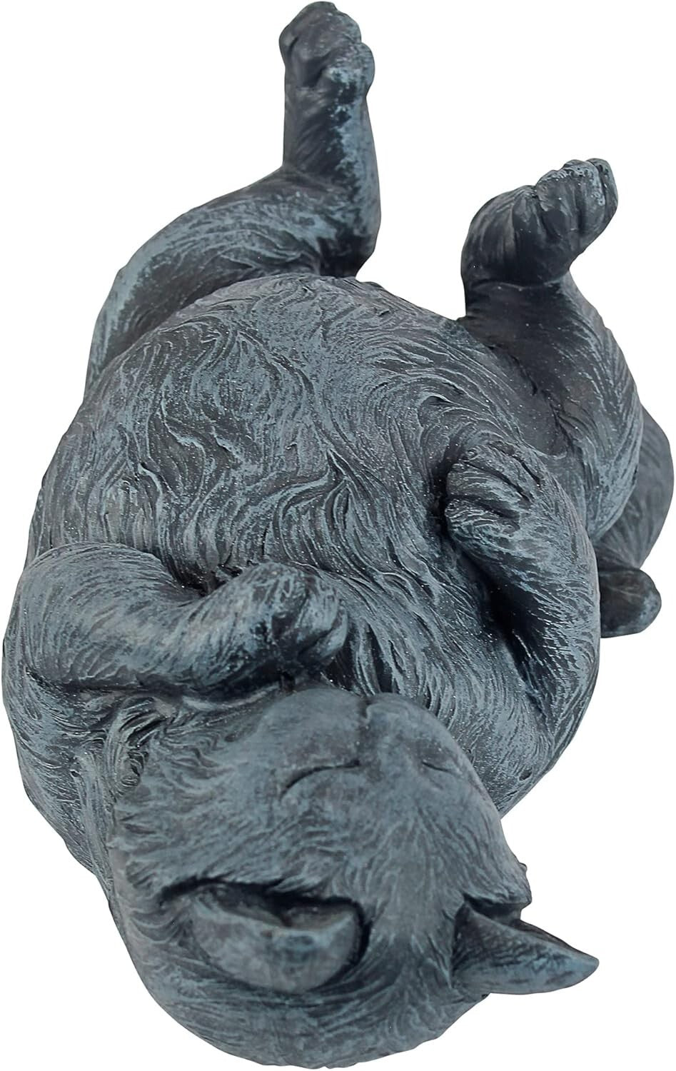 Contented Cat Sculpture - 11.5" Hand-Cast Resin Art for Indoor/Outdoor Use