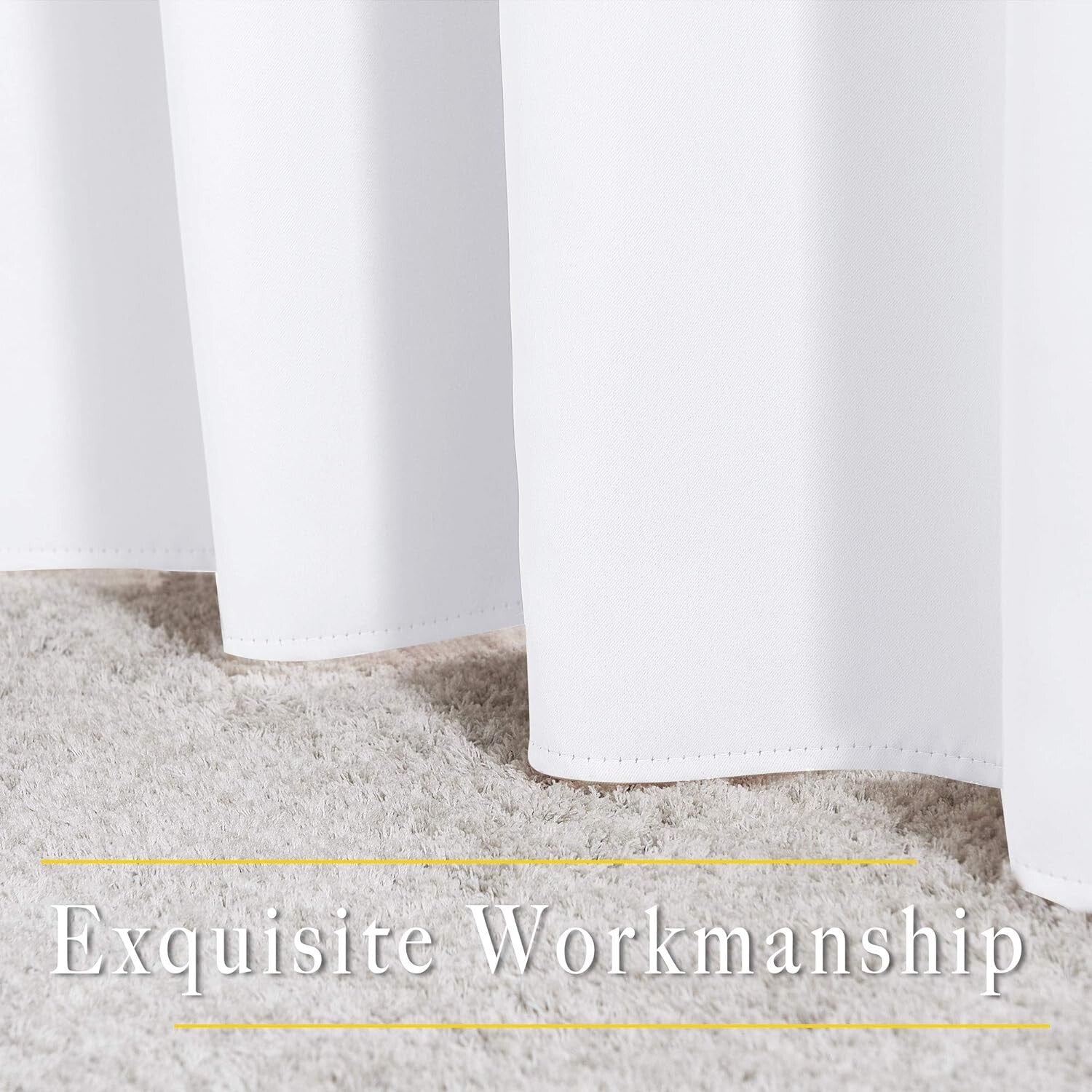 Elegant 50% Blackout Thermal Insulated Grommet Curtains - 66" x 102", 2 Panels