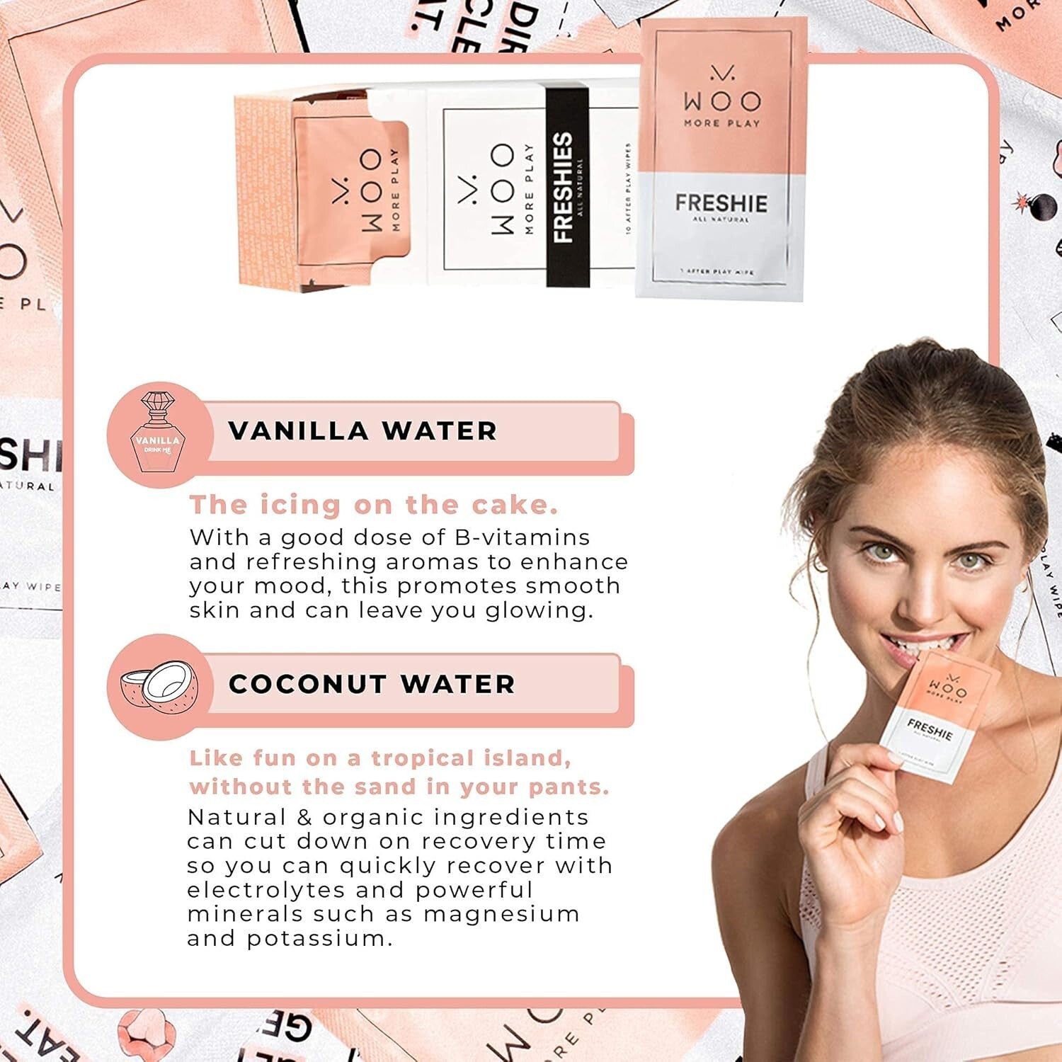 Freshies All-Natural Feminine Intimacy Wipes - 30 Count with Aloe Vera & Coconut