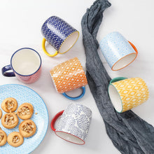 Load image into Gallery viewer, Vibrant Multi-Purpose Porcelain Coffee Mugs - Perfect for Any Occasion, Set of 6